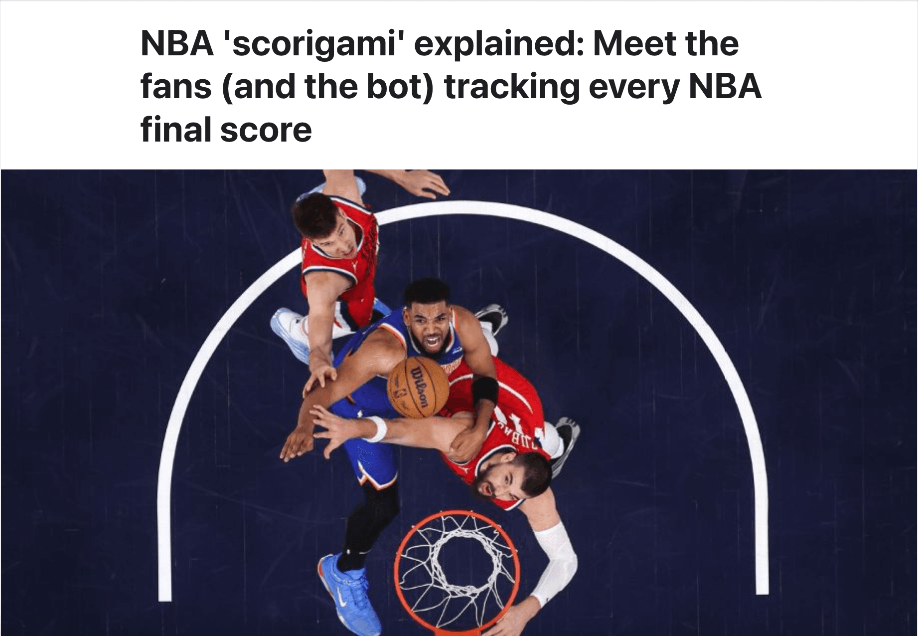 ESPN Features NBA Scorigami